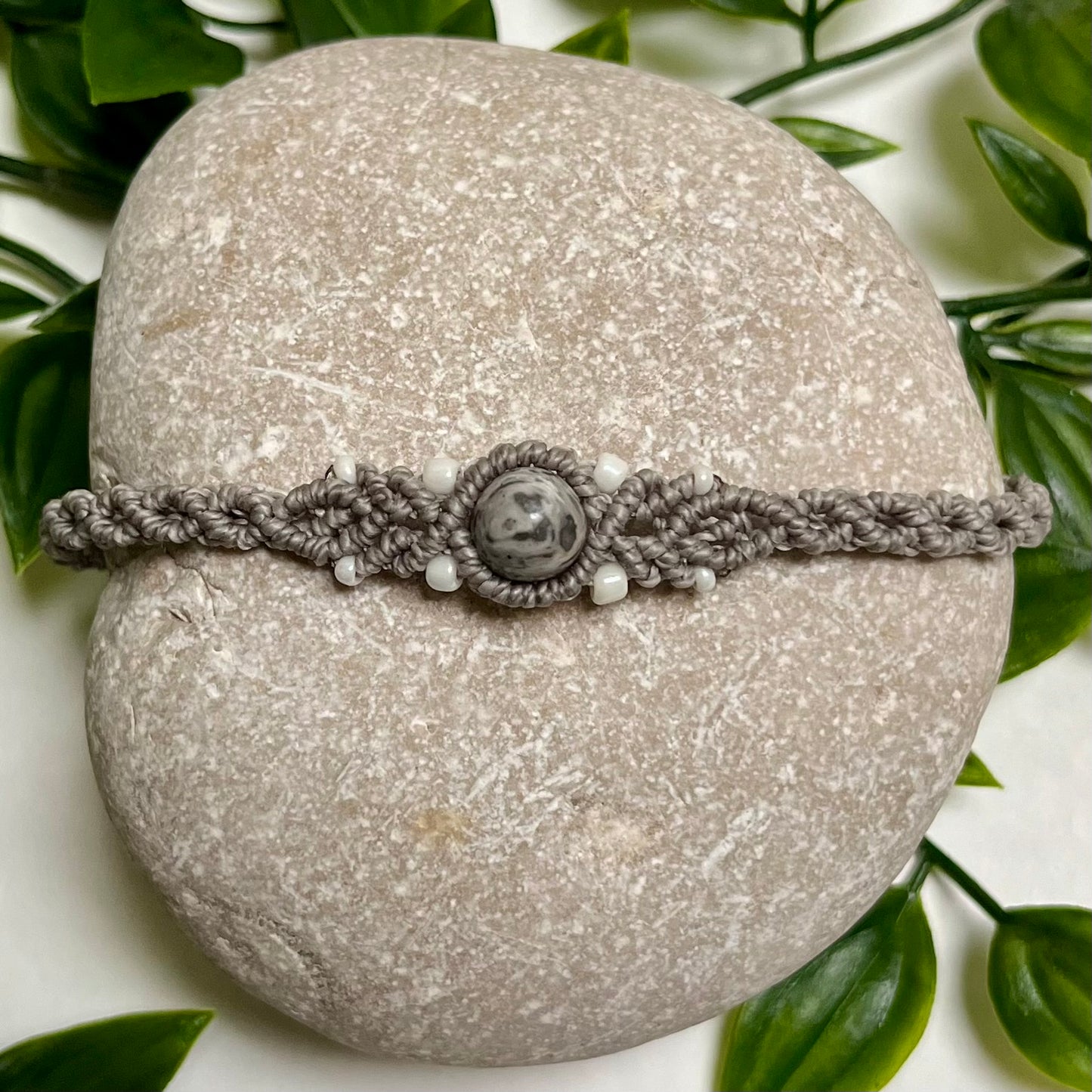 Map jasper crystal bracelet