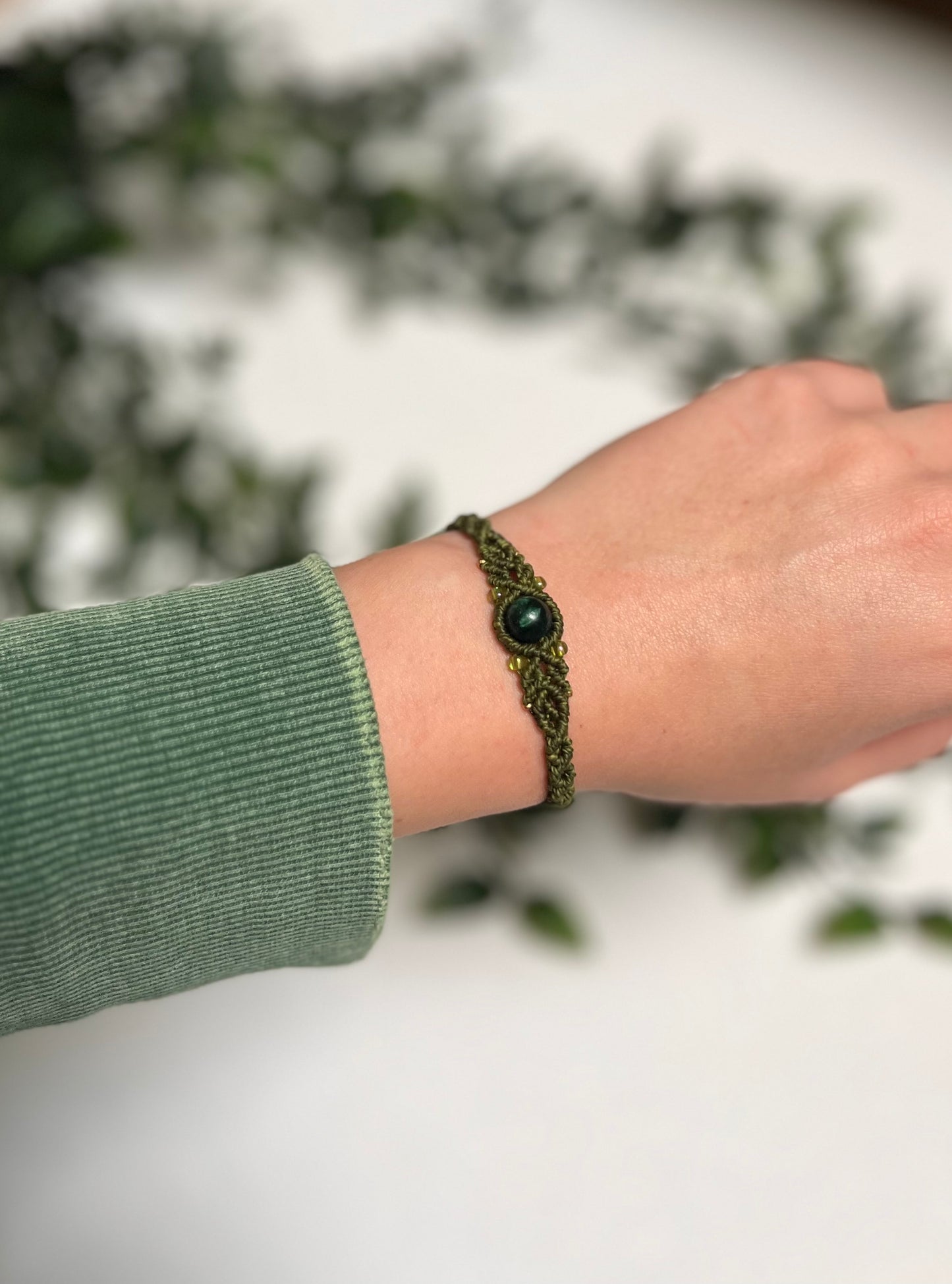 Zapestnica s kristalom Smaragd