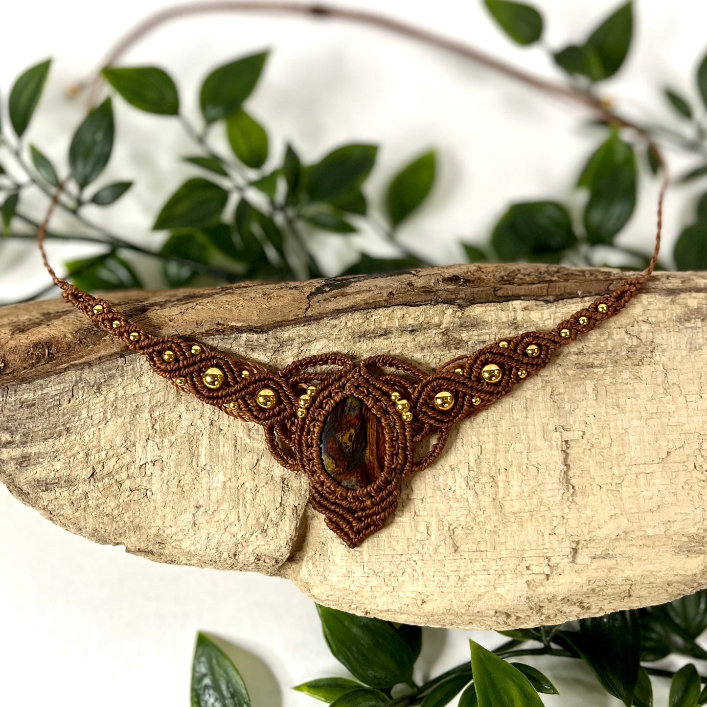 Tiger Iron Crystal Necklace