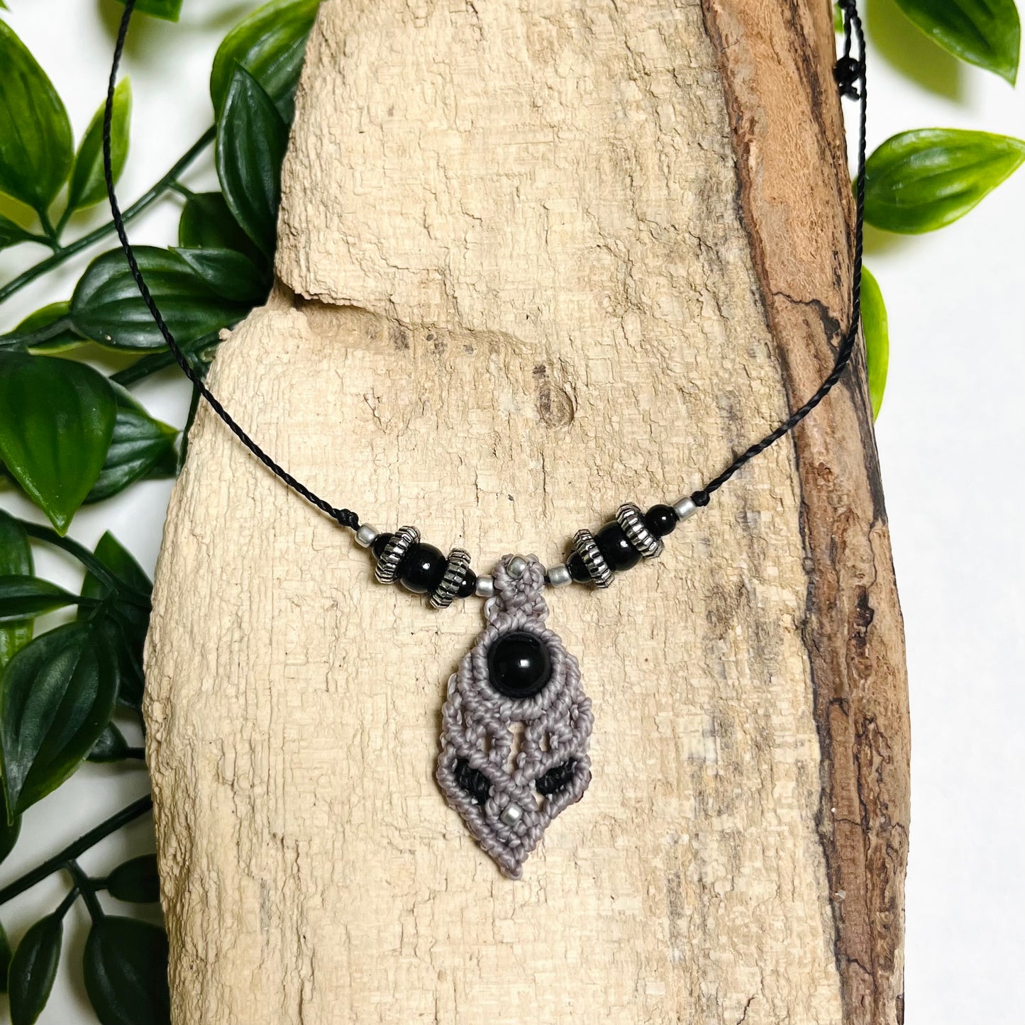Amulet with Black Agate crystal