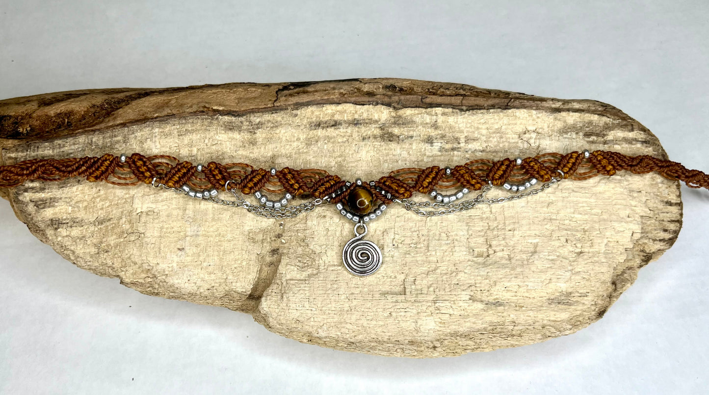 Choker with Tiger's Eye crystal