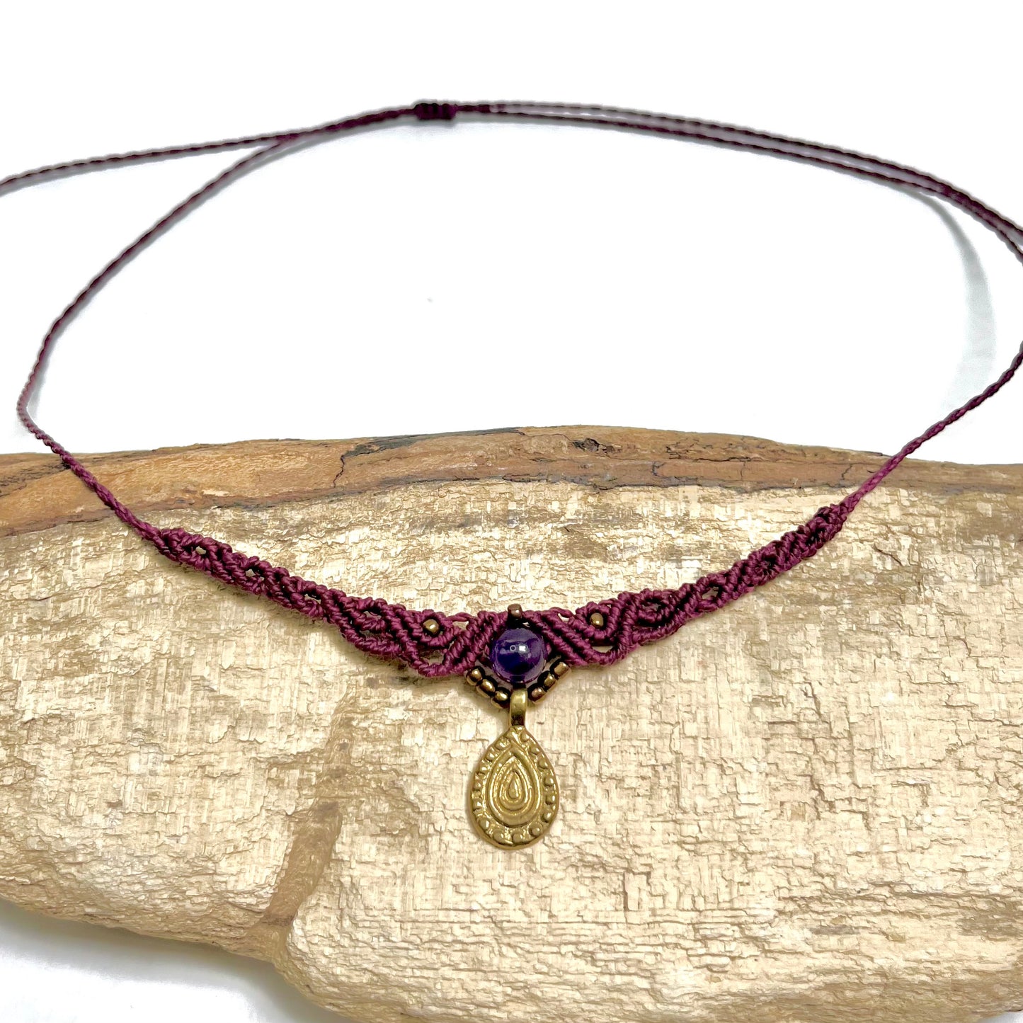 Amethyst crystal necklace