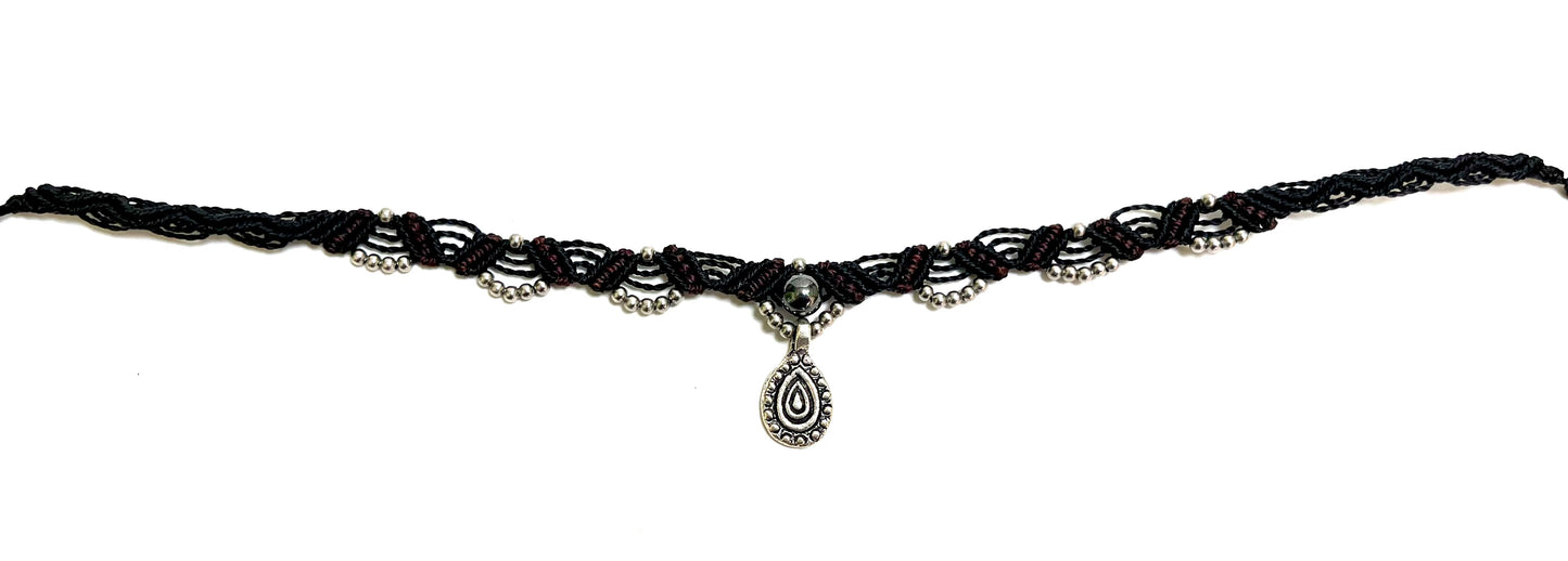 Choker s kristalom Hematit