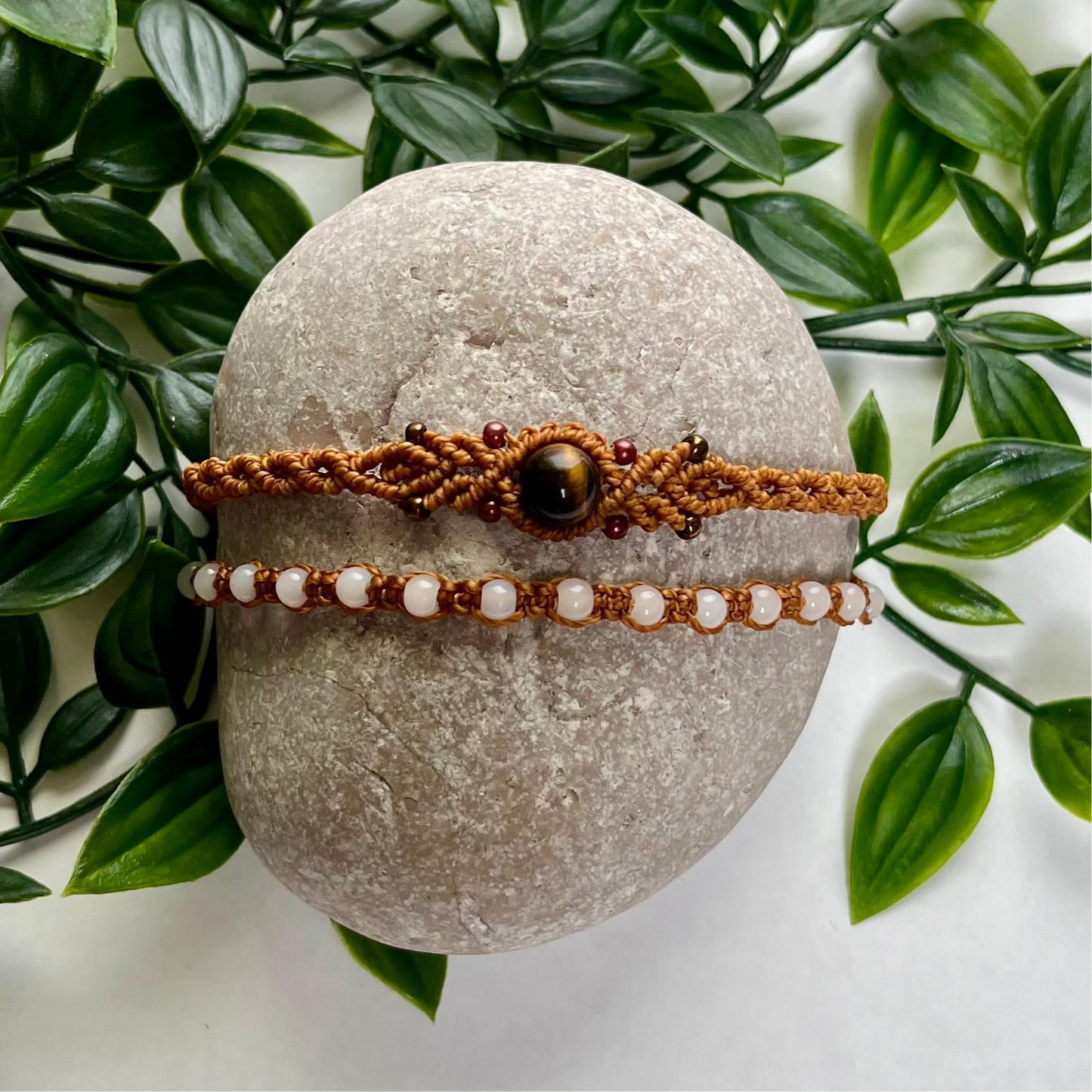 Tiger's Eye Crystal Bracelet Set