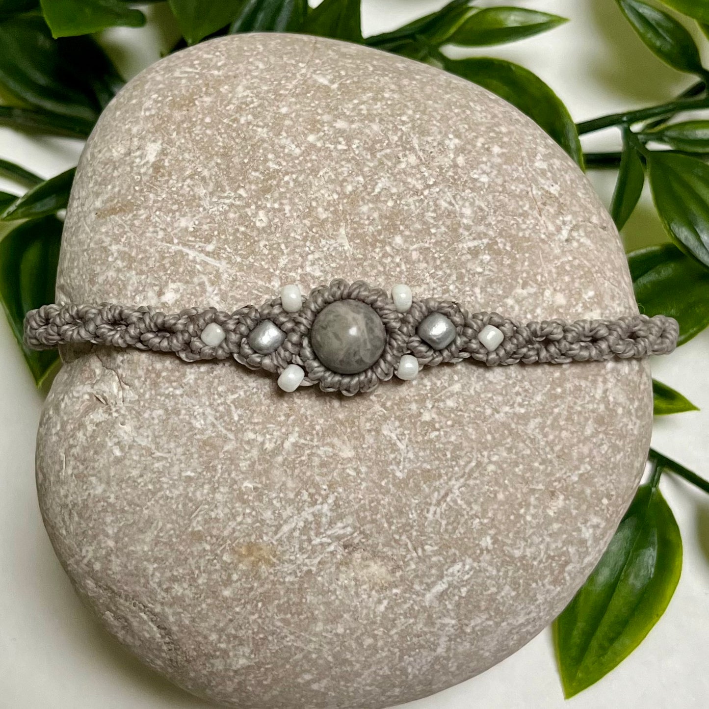Map jasper crystal bracelet