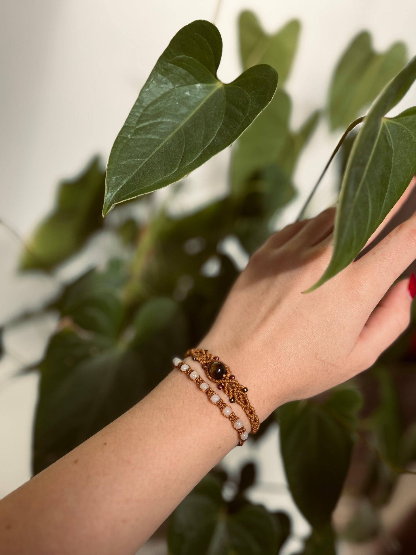 Tiger's Eye Crystal Bracelet Set