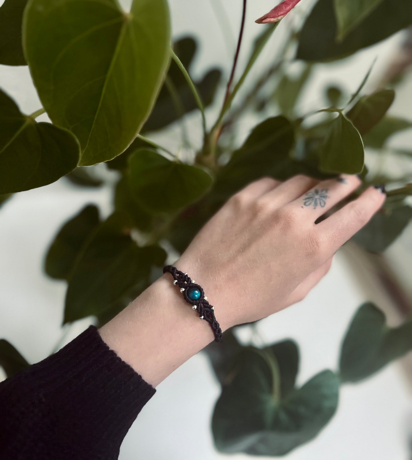 Zapestnica s kristalom Modro tigrovo oko