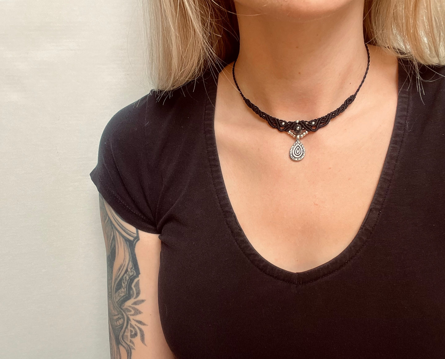 Necklace with Hematite crystal