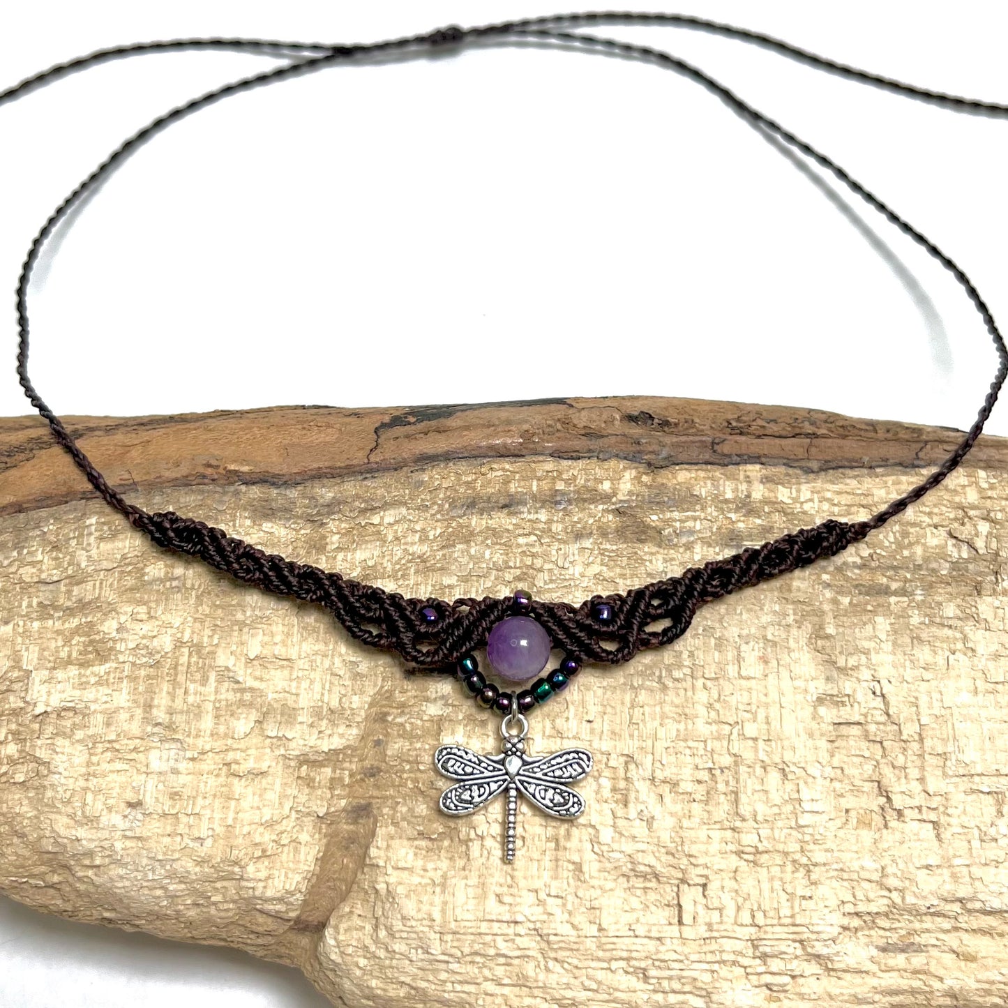 Amethyst crystal necklace