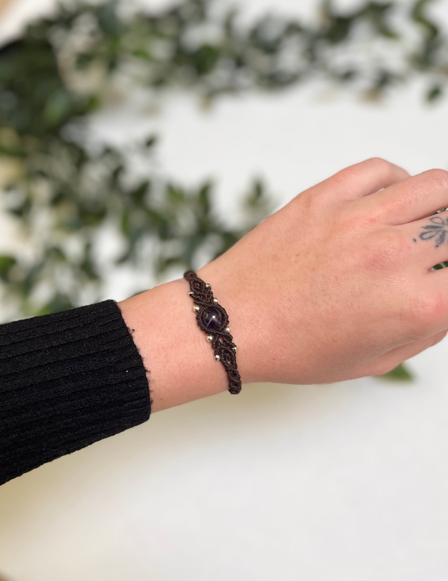 Amethyst crystal bracelet