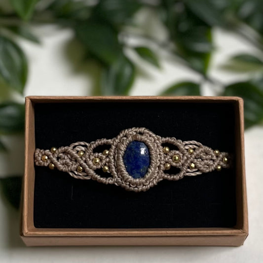 Zapestnica s kristalom Lapis lazuli