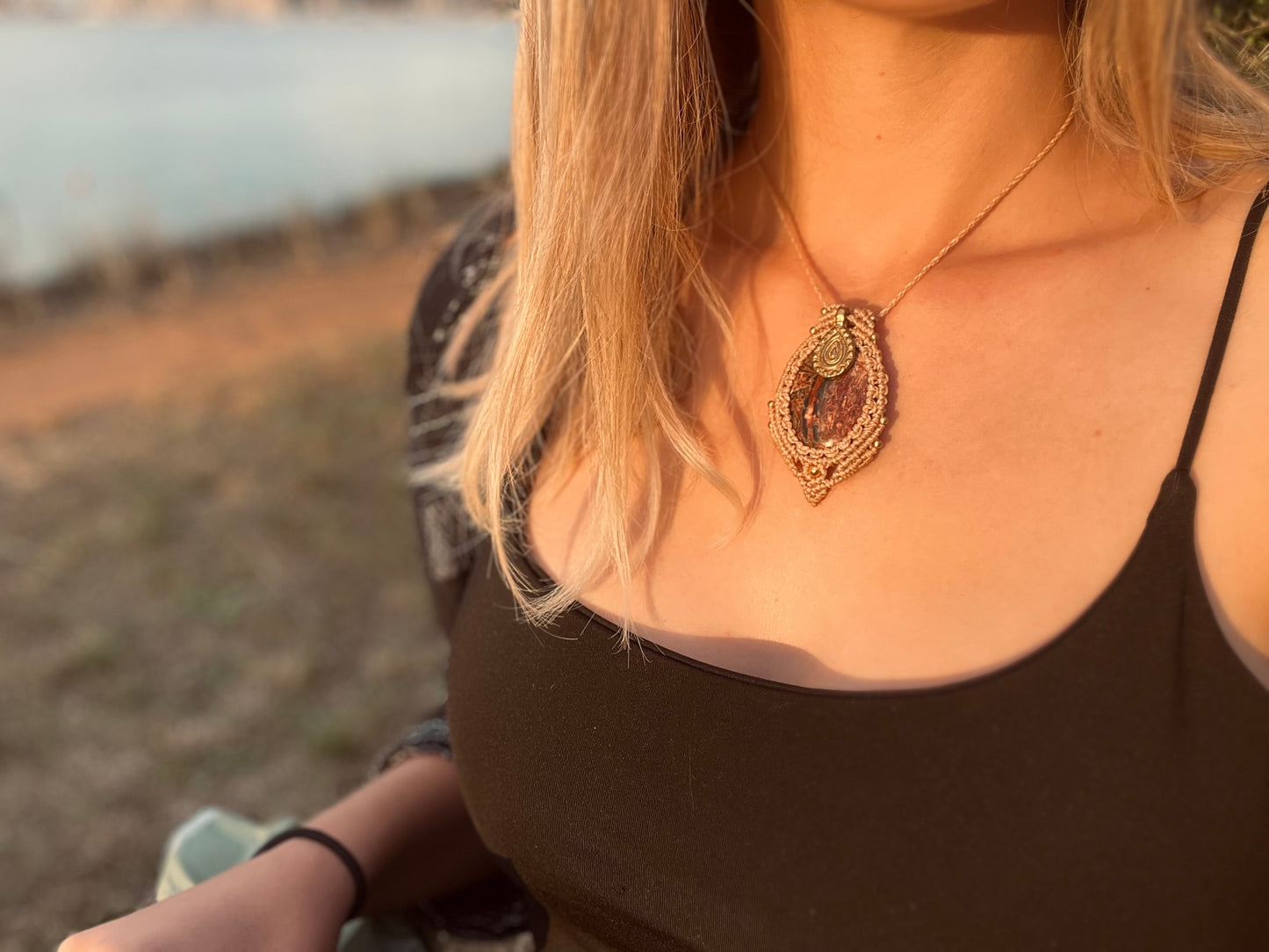 Amulet s kristalom Leopard skin jaspis