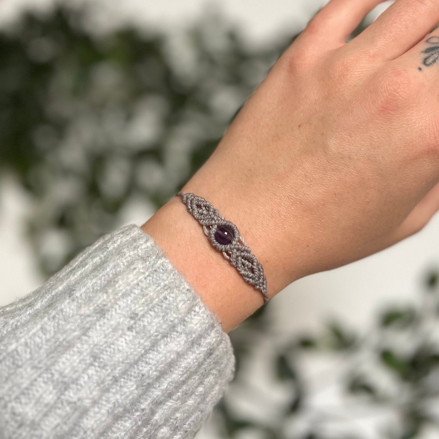 Amethyst crystal bracelet