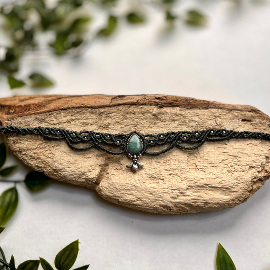 Choker ogrlica s kristalom Amazonit
