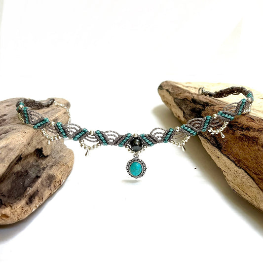 Choker s kristalom Hematit