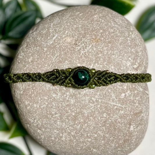 Zapestnica s kristalom Smaragd