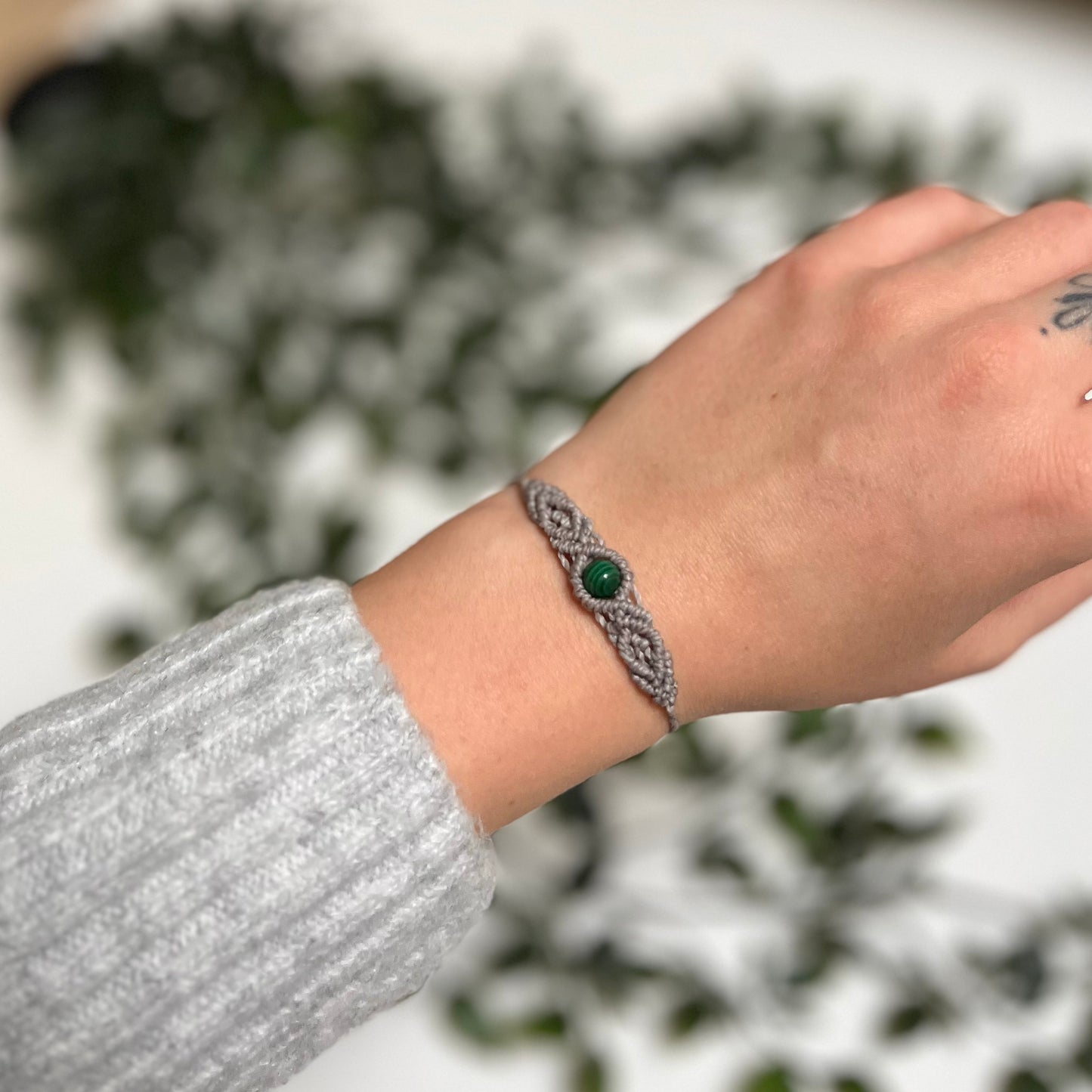 Malachite crystal bracelet