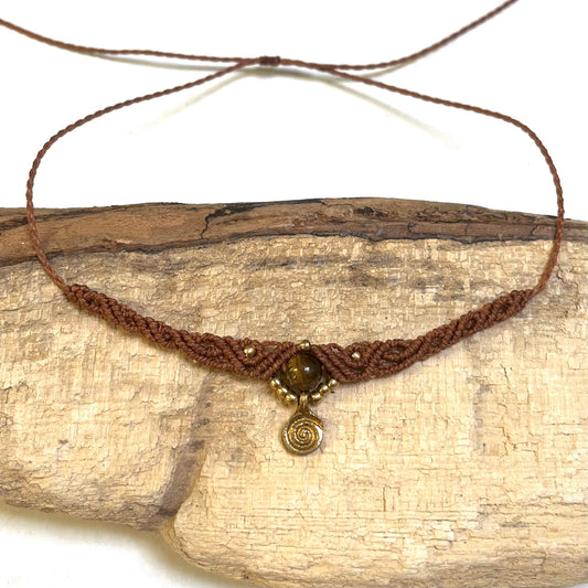 Ogrlica s kristalom Tigrovo oko