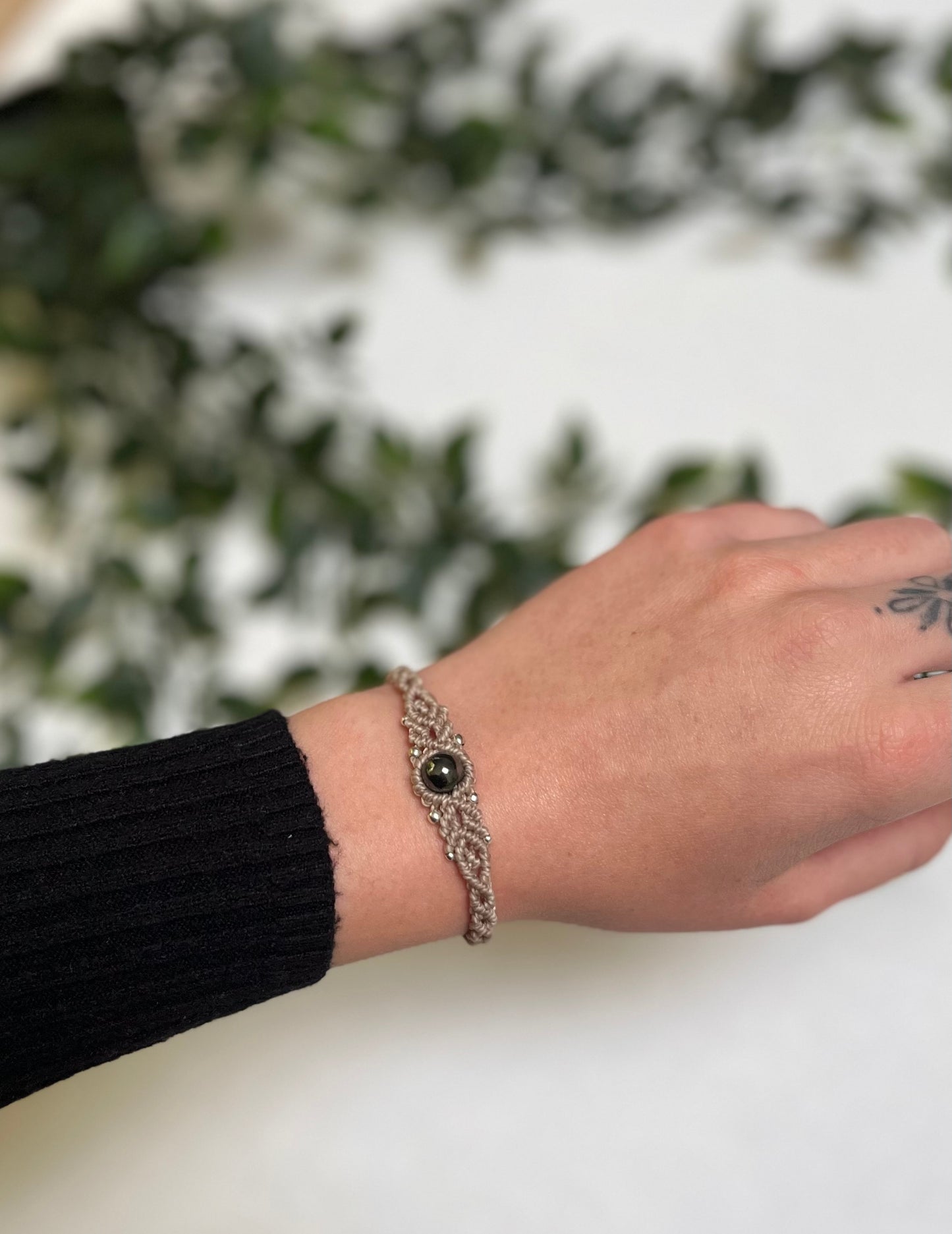 Hematite crystal bracelet