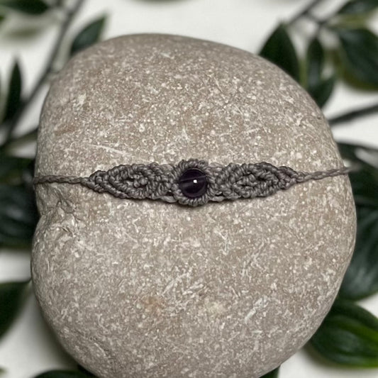 Zapestnica s kristalom Ametist