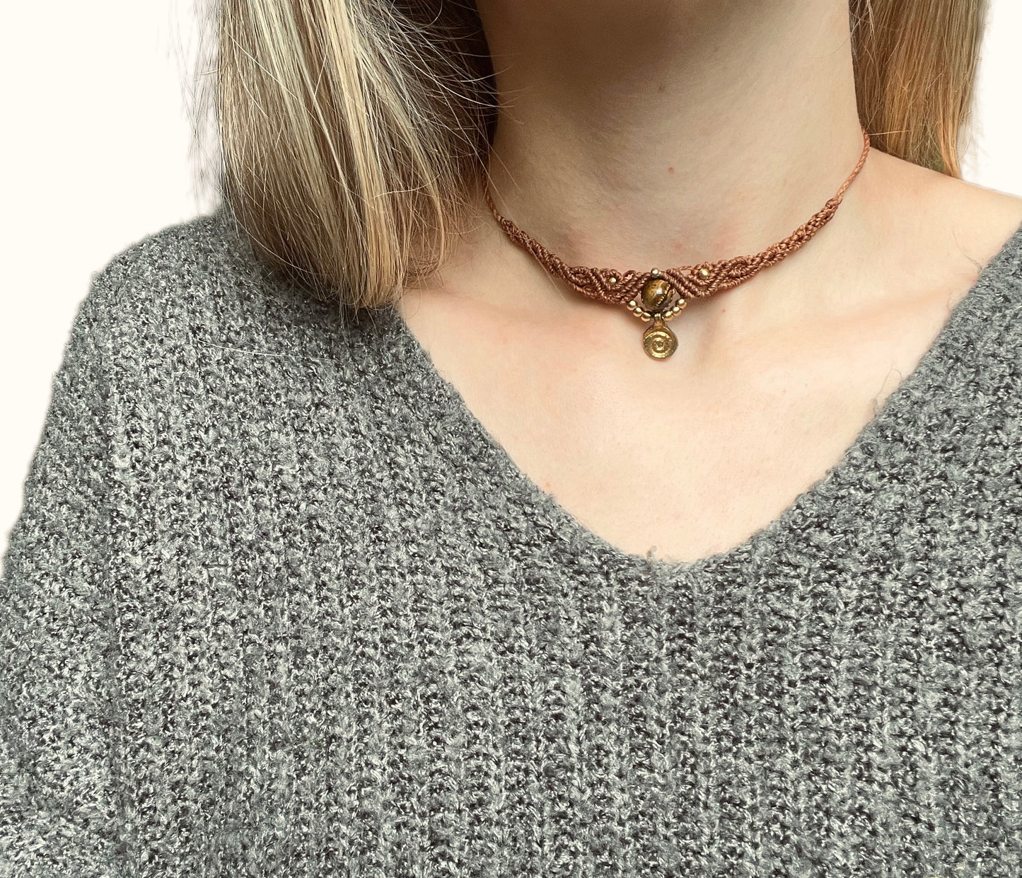 Ogrlica s kristalom Tigrovo oko