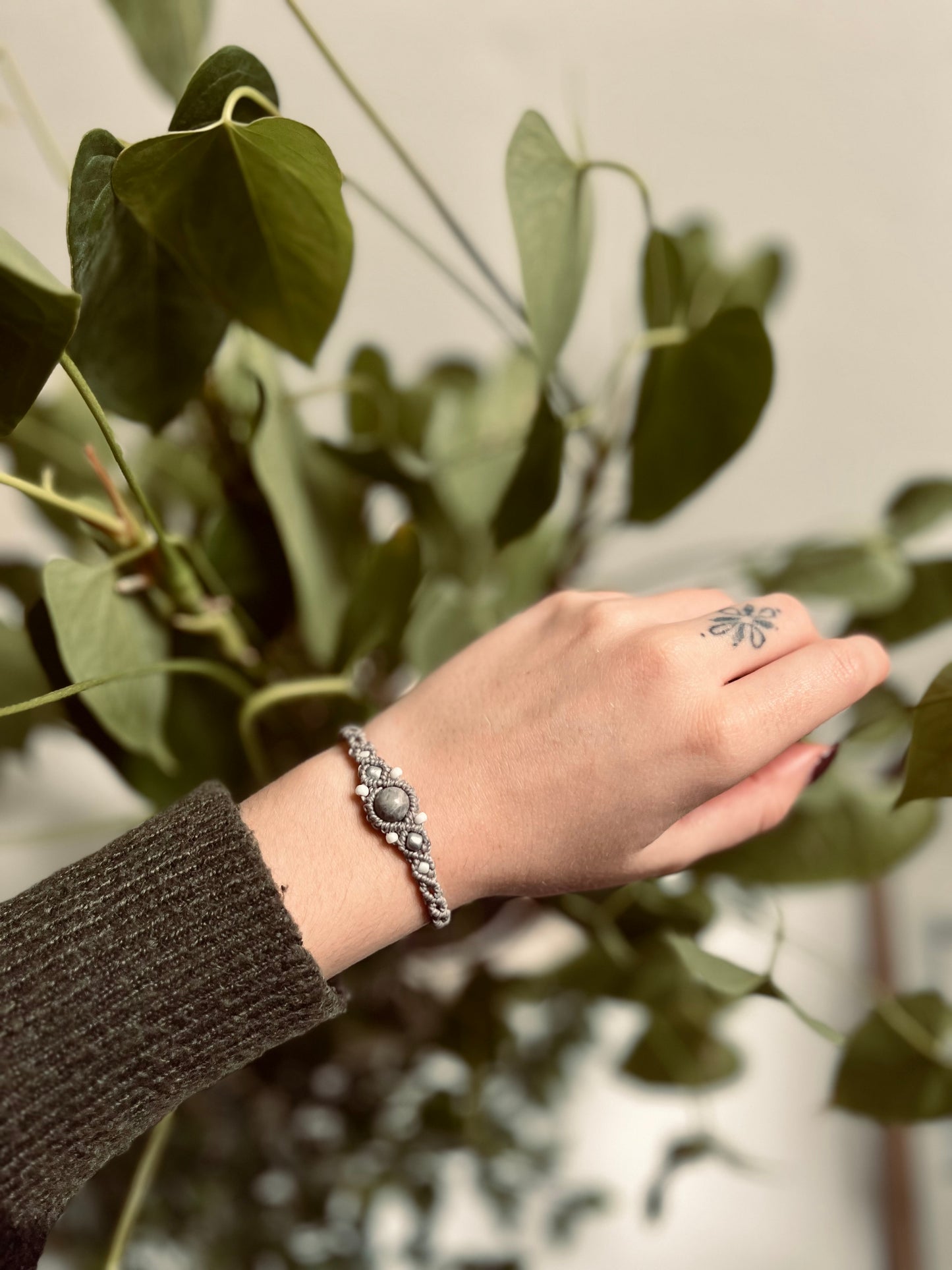 Map jasper crystal bracelet