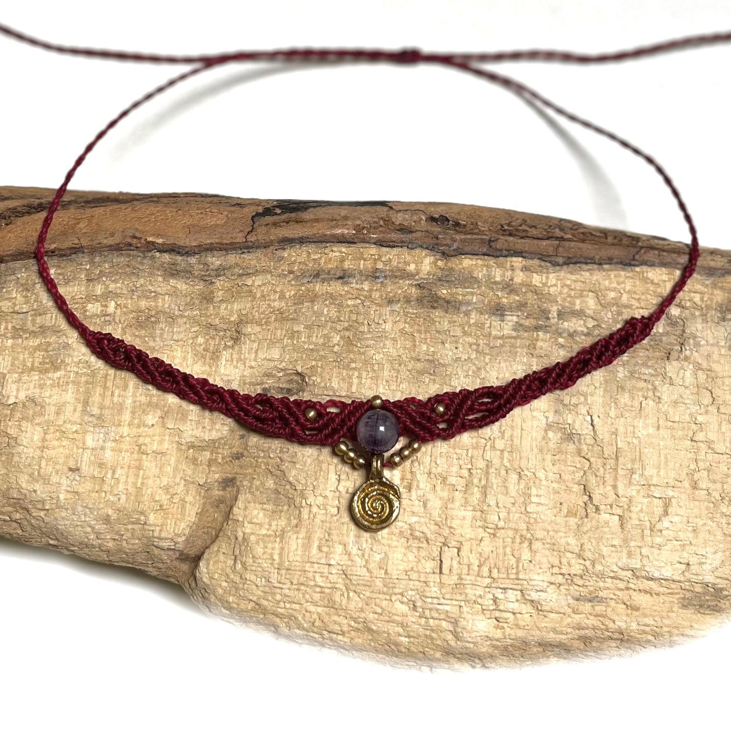 Amethyst crystal necklace