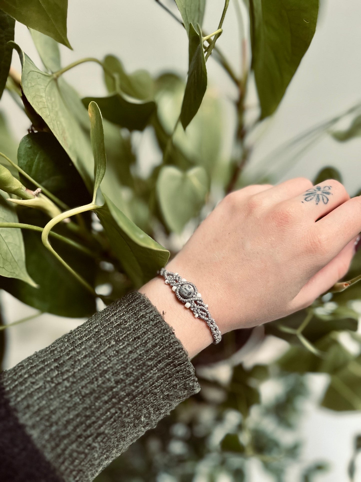 Map jasper crystal bracelet