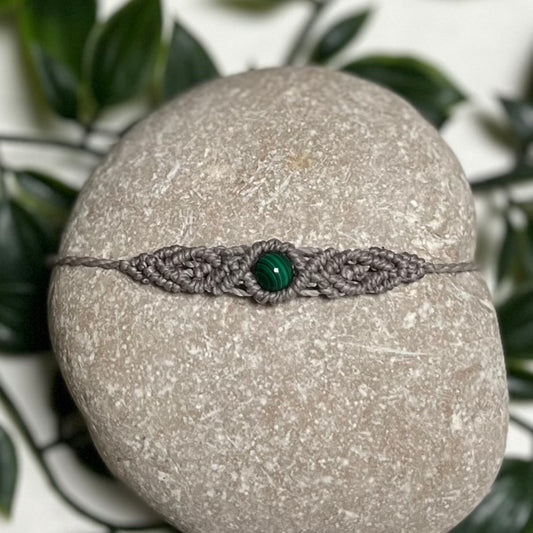 Zapestnica s kristalom Malahit