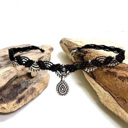 Choker s kristalom Hematit